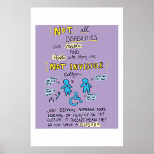 Poster Graphique Toutes les déficiences ne sont pas visib