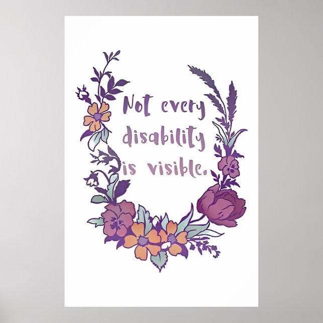 Poster Graphique Toutes les déficiences ne sont pas visib (Devant)