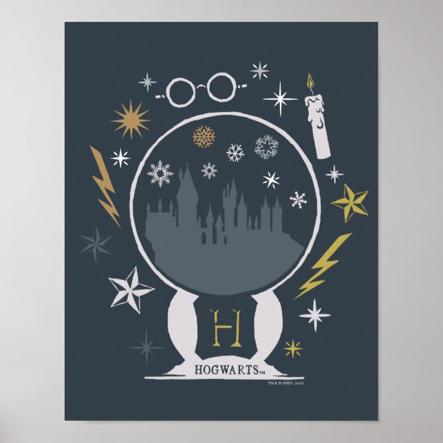 Poster Graphisme Boule à Neige HOGWARTS™ (Devant)