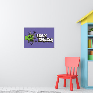 Poster Graphisme de doodle du poing de Hulk