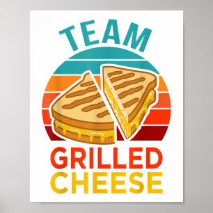 Poster Graphisme de l'amoureux du sandwich au fromage gri