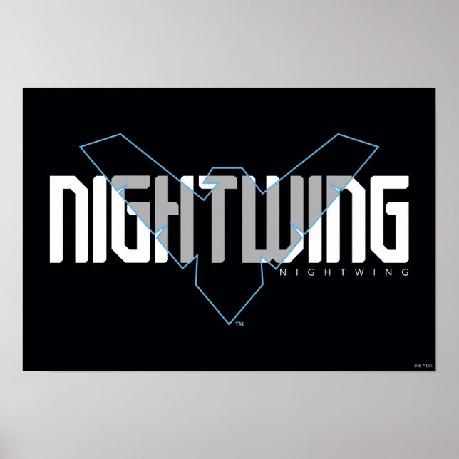 Poster Graphisme de nom Hi-Tech de Nightwing (Devant)