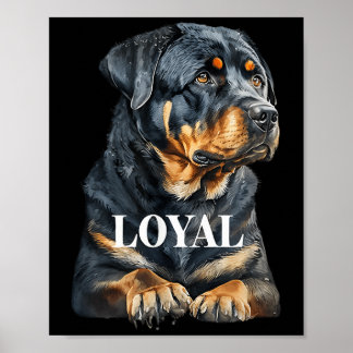 Poster Graphisme de Rottweiler Rottie Art Chien