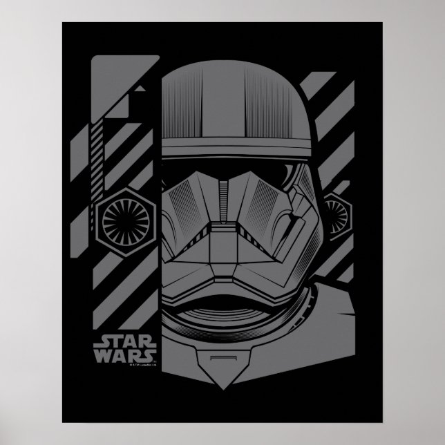 Poster Graphisme de Stormtrooper Sith de Style Industriel (Devant)