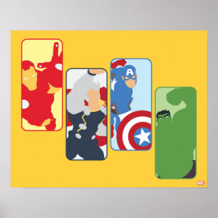 Poster Graphisme iconique des Avengers