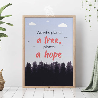 Poster Graphisme inspiré du sauvetage des plantes.