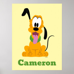 Poster Graphisme joyeux de Pluto en chiot