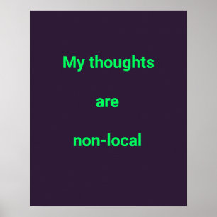 Poster Graphisme Quantique Turquoise Violet Profond