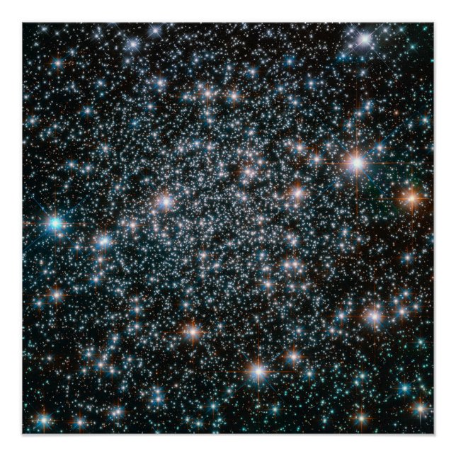 Poster Grappe d'étoiles métalliques lourds Hubble (Devant)