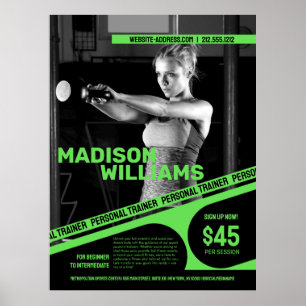 Poster Gras Bright Green Personal Trainer Photo