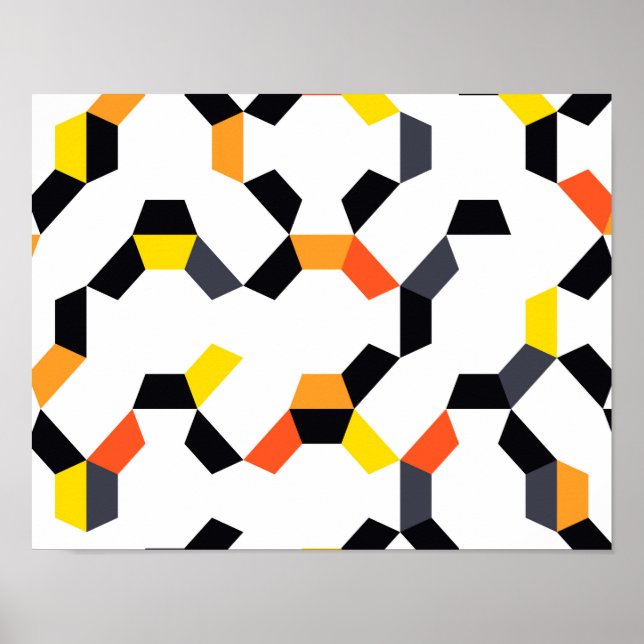 Poster Gras, cool, tendance, unique, art géométrique mode (Devant)