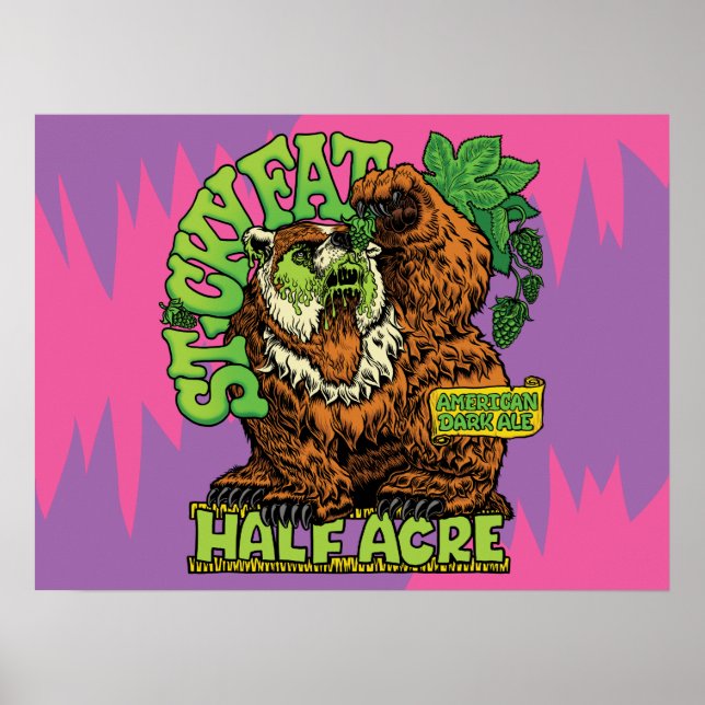 Poster Gras Stick American Dark Ale (Devant)