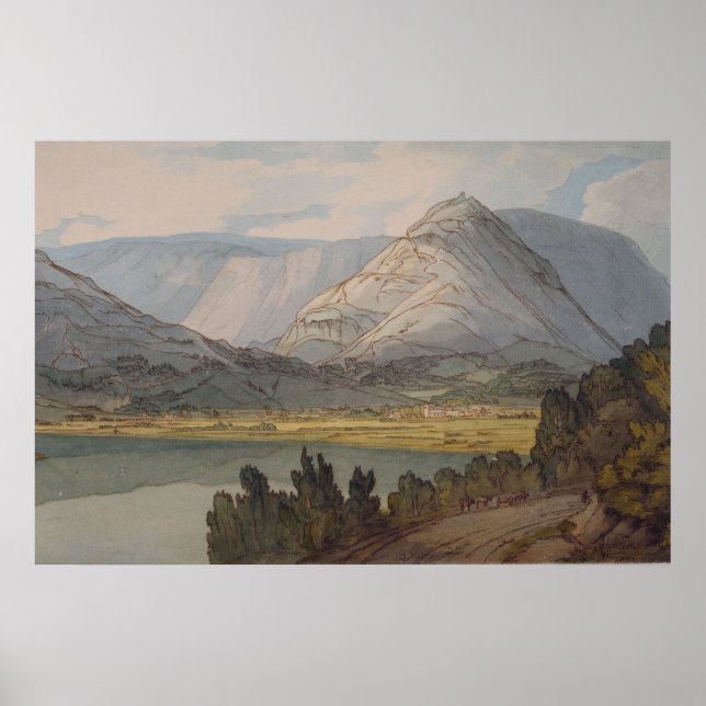 Poster Grasmere De La Rydal Road, 1786, Francis Towne (Devant)
