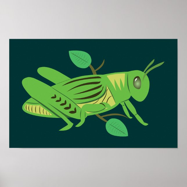 Poster Grasshopper vert (Devant)