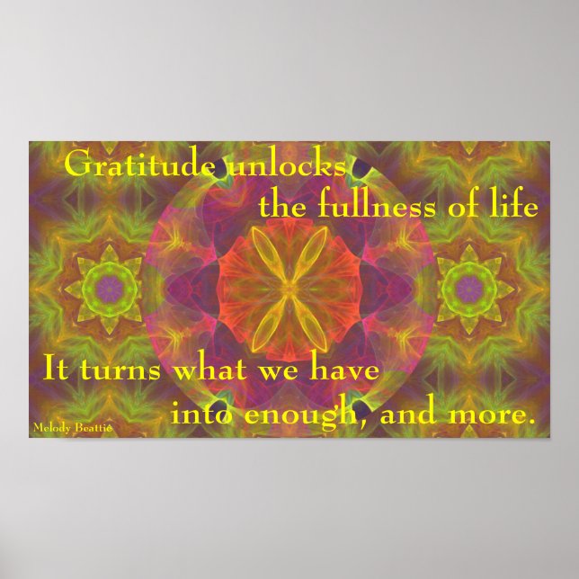 Poster "Gratitude ...Assez et plus" (Devant)