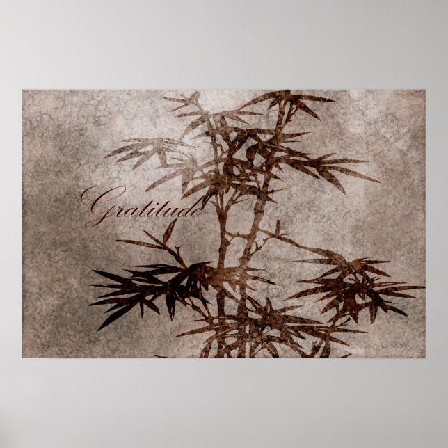 Poster Gratitude de Zen Bamboo (Devant)