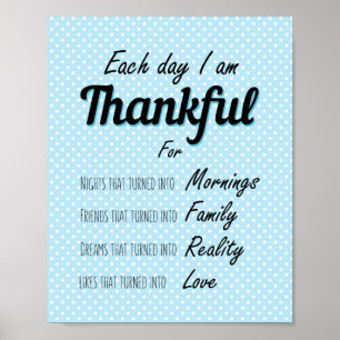 Poster Gratitude et appréciation citent la pensée positiv