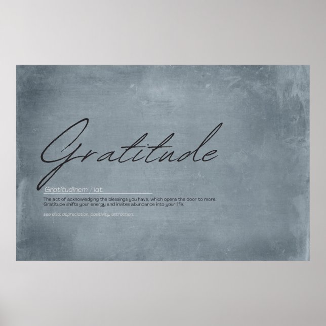 Poster Gratitude is the Attitude: Elevate Your Life  (Devant)