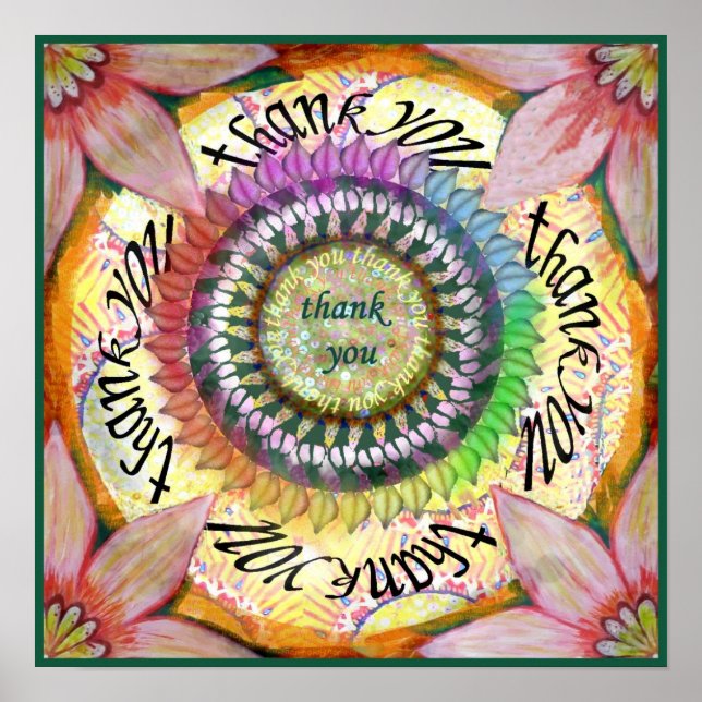 Poster Gratitude Mandala (Devant)