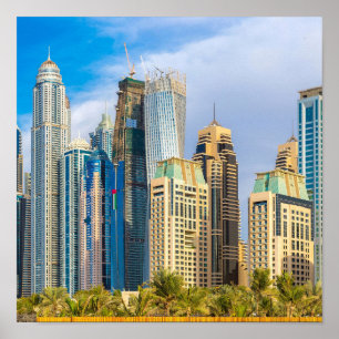 Poster gratte-ciel moderne de Dubaï Corniche