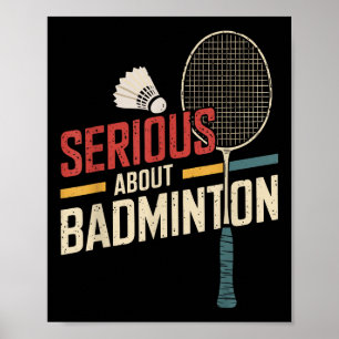Poster Grave à propos de Badminton Funny