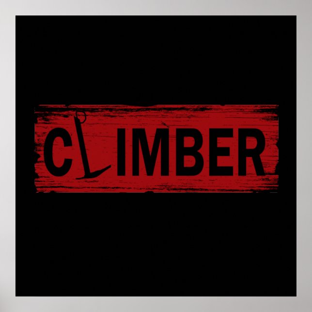 Poster graveur de roche conception graphique (Devant)