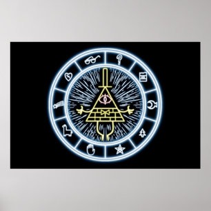 Poster Gravity Falls Bill Cipher Wheel
