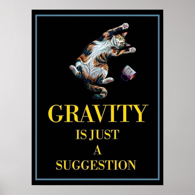 POSTER GRAVITY IS JUST A SUGGESTION (Devant)