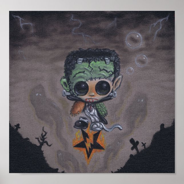 Poster gravure d'art en masques (Devant)