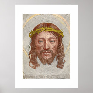 Poster Gravure du visage du Christ de Claude Mellan en 16