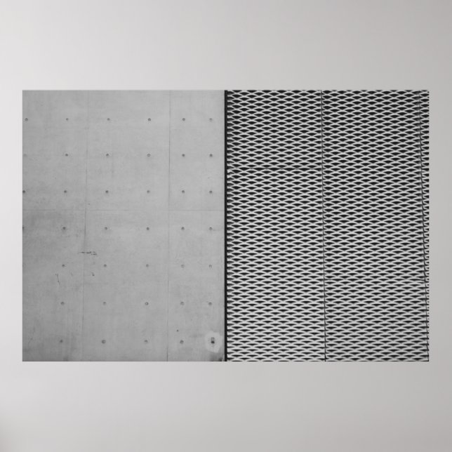 Poster Gray metal galvanized sheet (Devant)