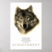 Gray Wolf Motivational Unique Sepia Vintage