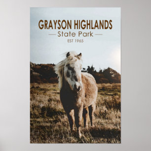 Poster Grayson Highlands State Park Virginia Watercolor