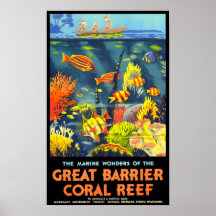 Great Barrie Coral Reef Australie voyage vintage