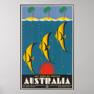 Poster Great Barrier Reef, Queensland, Australia