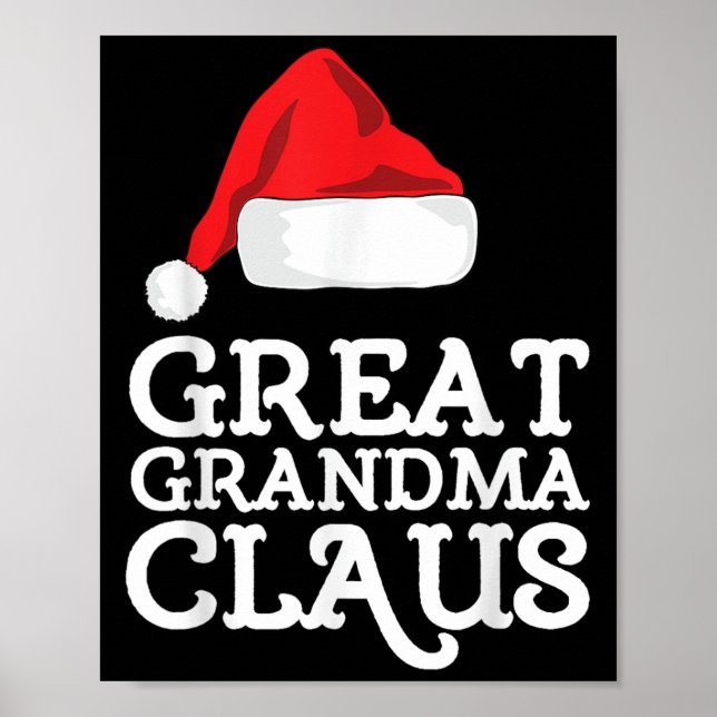 Poster Great Grandma Claus Christmas Santa's Hat Pajama F (Devant)