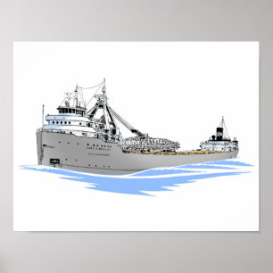Poster Great Lakes freighter Carl D. Bradley