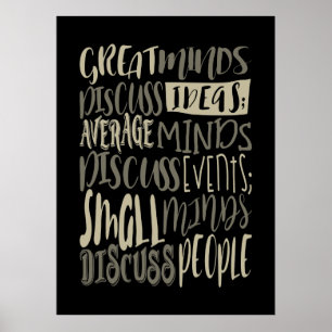 Poster Great Minds discute des idées - Motivation