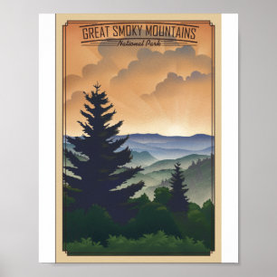 Poster Great Smoky Mountains National Park Litho Artwork