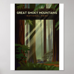 Poster Great Smoky Mountains National Park Litho Artwork