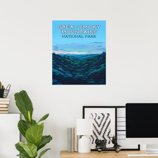 Poster Great Smoky Mountains National Park Tennessee (Bureau à domicile)