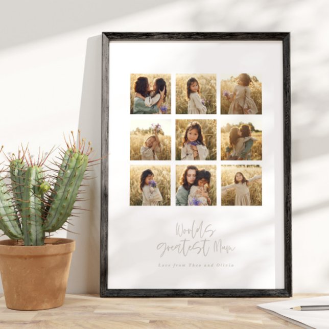 Poster Greatest Mum multi photo élégant (Créateur téléchargé)
