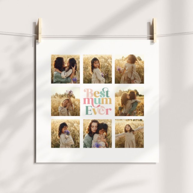 Poster Greatest Mum multi photo élégant (Créateur téléchargé)