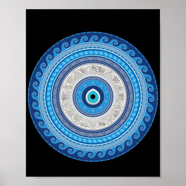 Poster Grec Mati Mataki - Matiasma Mal Oeil ornement (Devant)