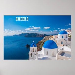 Poster Grèce bleue