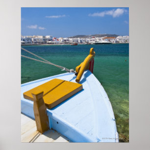 Poster Grèce, Iles des Cyclades, Mykonos, Bateau de pêche
