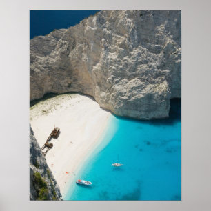 Poster GRÈCE, Îles ioniennes, ZAKYNTHOS, ÉPAVE