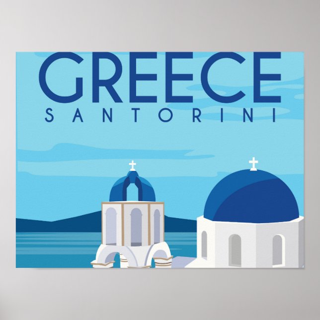 Poster Grèce Santorin (Devant)