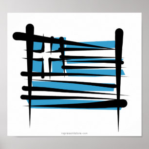Poster Greece Brush