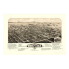 Greeley, CO Carte panoramique - 1882